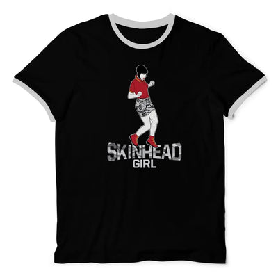 Skinhead Girl Dancer Contrast Ringer Style T-Shirt XL