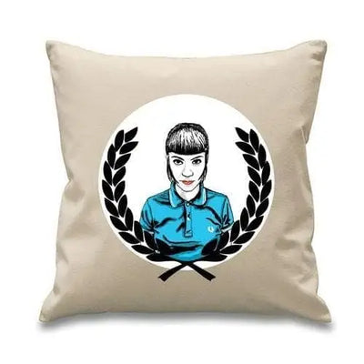 Skinhead Girl Laurel Leaf Cushion Cream