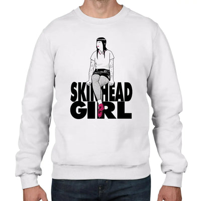 Skinhead Girl Men's Sweatshirt Jumper L / White