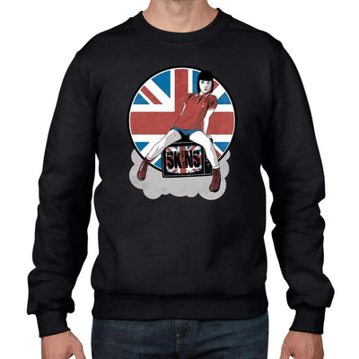 Skinhead Girl Union Jack Men's Sweatshirt Jumper XXL / Black
