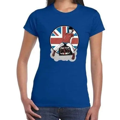Skinhead Girl Union Jack Women's T-Shirt XL / Royal Blue