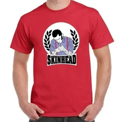 Skin Head Laurel Leaf Men's T-Shirt L / Red