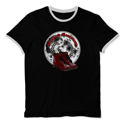 Skinhead Moonstomp Boots Logo Contrast Ringer T-Shirt M / Black
