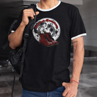 Skinhead Moonstomp Boots Logo Contrast Ringer T-Shirt