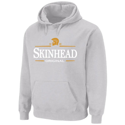 Skinhead Original Logo Men's Pouch Pocket Hoodie Sweatshirt XXL / Heather Grey
