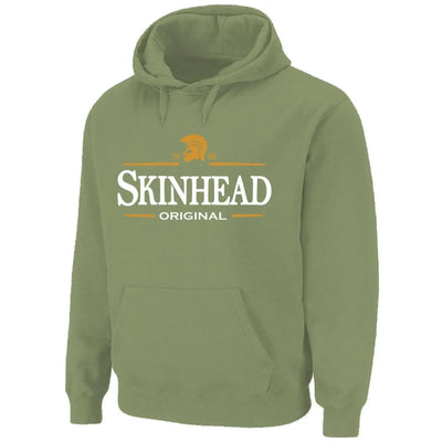 Skinhead Original Logo Men's Pouch Pocket Hoodie Sweatshirt XXL / Khaki