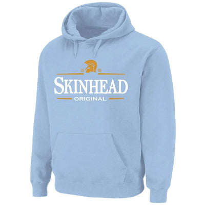 Skinhead Original Logo Men's Pouch Pocket Hoodie Sweatshirt XXL / Light Blue
