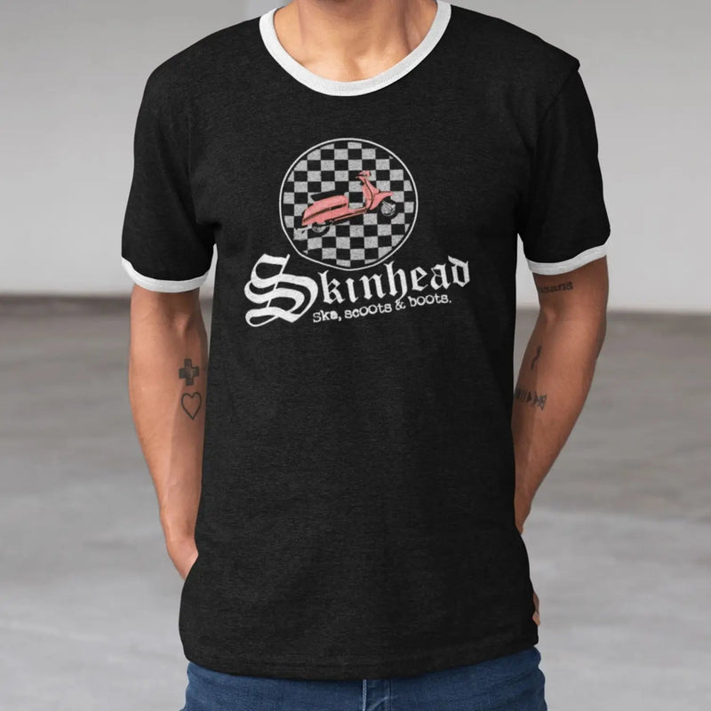Skinhead Ska Scoots & Boots Contrast Ringer T-Shirt