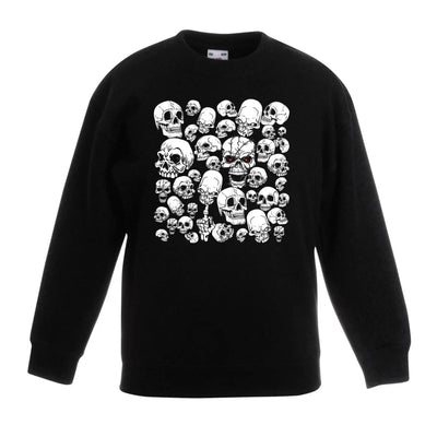 Skull Garden Halloween Children's Toddler Kids Sweatshirt Jumper 9-11 / Black