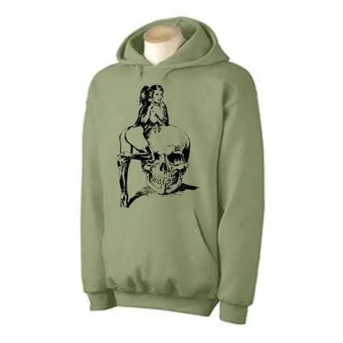 Skull Girl Hoodie XXL / Khaki