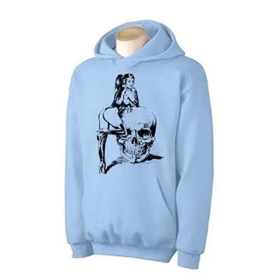 Skull Girl Hoodie XXL / Light Blue