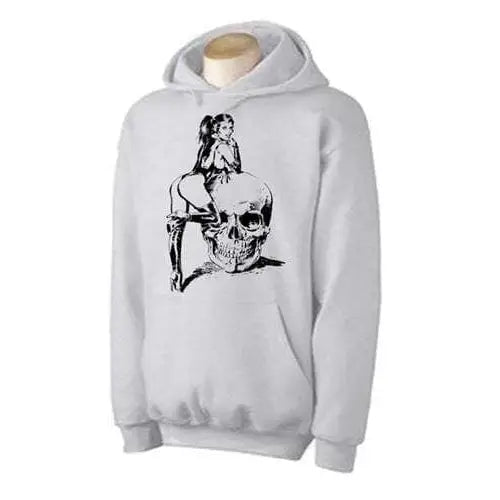 Skull Girl Hoodie XXL / Light Grey