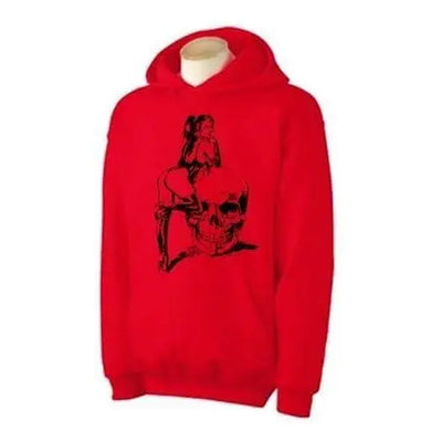 Skull Girl Hoodie XXL / Red