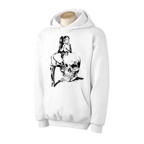 Skull Girl Hoodie XXL / White