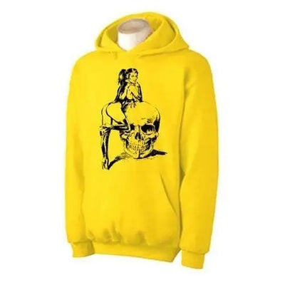 Skull Girl Hoodie XXL / Yellow