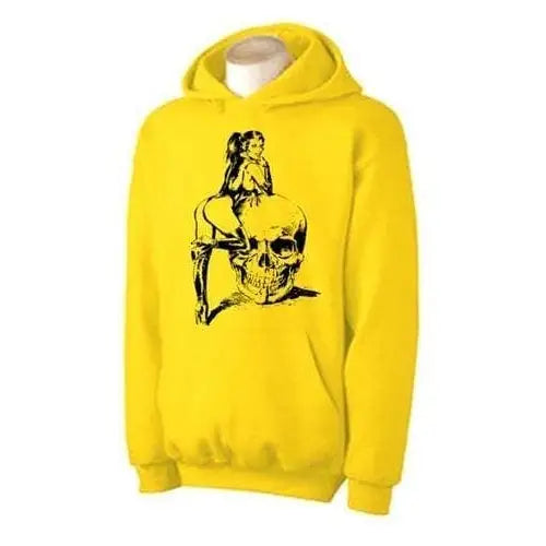 Skull Girl Hoodie XXL / Yellow