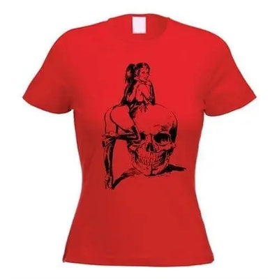 Skull Girl Women's T-Shirt XL / Red