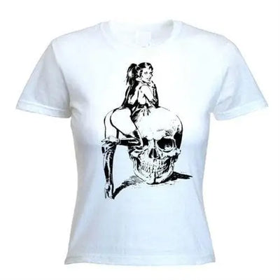 Skull Girl Women's T-Shirt XL / White
