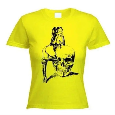 Skull Girl Women's T-Shirt XL / Yellow