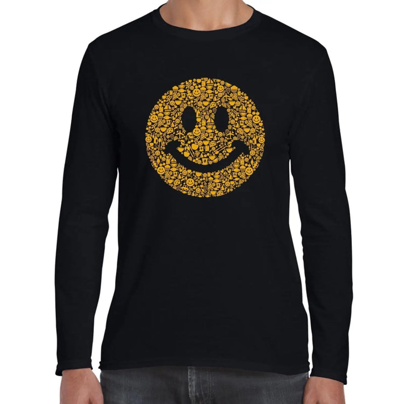 Smiley Acid Face Long Sleeve T-Shirt L