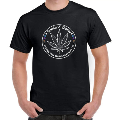 Smokes and Chokes BJJ Karate Marijuana Men's T-Shirt XL / Black