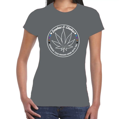 Smokes and Chokes BJJ Karate Marijuana Women's T-Shirt XL / Charcoal Grey