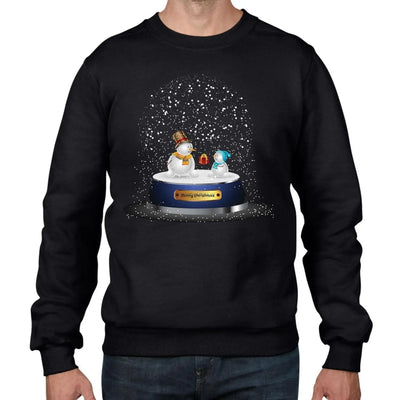 Snow Globe Snowman Christmas Men's Jumper \ Sweater M