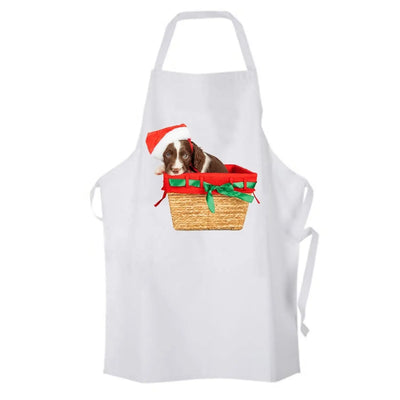 Springer Spaniel Santa Claus Father Christmas Chef's Kitchen Apron