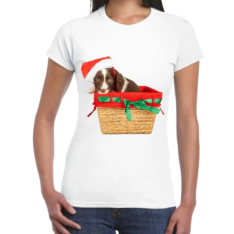 Springer Spaniel Santa Claus Father Christmas Women&