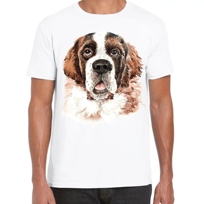 St Bernard Portrait Cute Dog Lovers Gift Mens T-Shirt