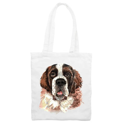 St Bernard Portrait Cute Dog Lovers Gift Tote Shoulder Shopping Bag