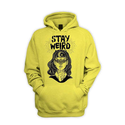 Stay Wierd Witch Girl Hipster Men's Pouch Pocket Hoodie Hooded Sweatshirt L / Yellow
