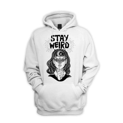 Stay Wierd Witch Girl Hipster Men's Pouch Pocket Hoodie Hooded Sweatshirt S / White