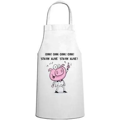 Stayin' Alive Pig Vegetarian Kitchen Apron