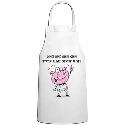 Stayin' Alive Pig Vegetarian Kitchen Apron