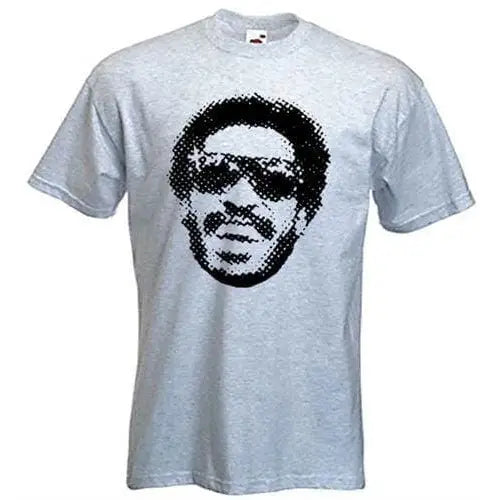 Stevie Wonder Half Tone Mens T-Shirt S / Light Grey