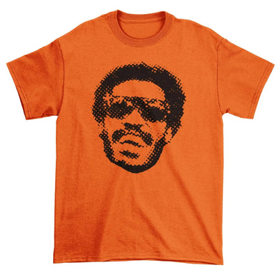 Stevie Wonder Half Tone Mens T-Shirt S / Orange