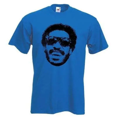 Stevie Wonder Half Tone Mens T-Shirt S / Royal Blue