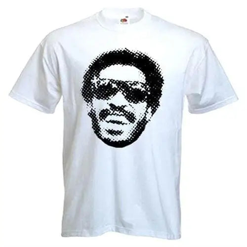 Stevie Wonder Half Tone Mens T-Shirt S / White
