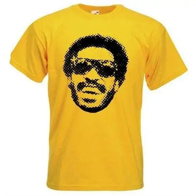 Stevie Wonder Half Tone Mens T-Shirt S / Yellow