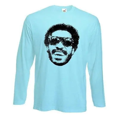 Stevie Wonder Long Sleeve T-Shirt XXL / Light Blue