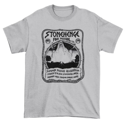 Stonehenge Free Festival Men’s T Shirt - XL / Light Grey -