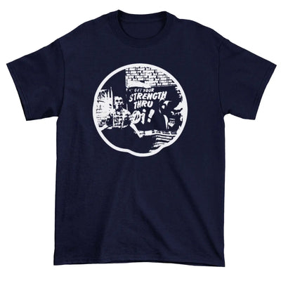 Strength Through Oi Skinhead Men's T-Shirt XL / Navy Blue