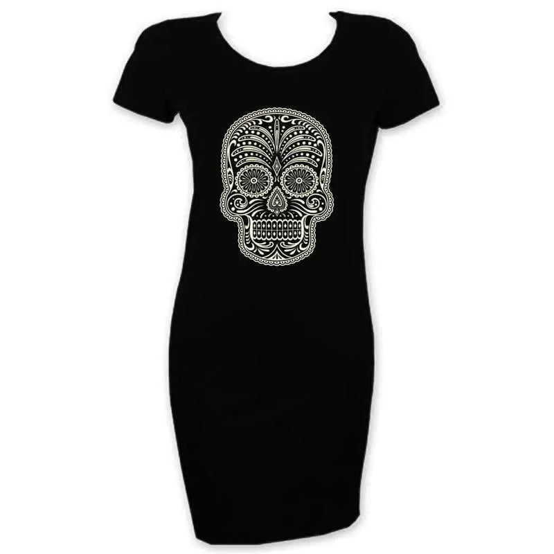 Sugar Skull Day Of The Dead T-Shirt Dress