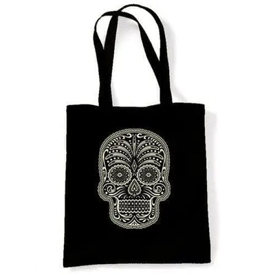 Sugar Skull Shoulder Bag Black