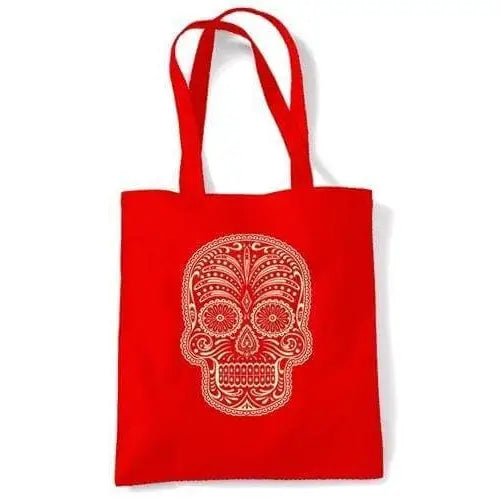 Sugar Skull Shoulder Bag Red