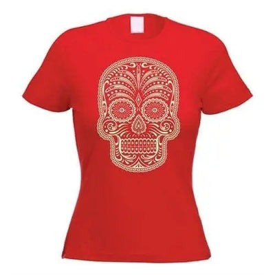 Sugar Skull Women's T-Shirt XL / Red