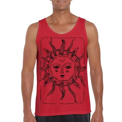 Sun Design Large Print Men's Vest Tank Top XL / Red