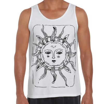 Sun Design Large Print Men's Vest Tank Top XL / White