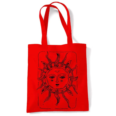 Sun Design Large Print Tote Shoulder Shopping Bag